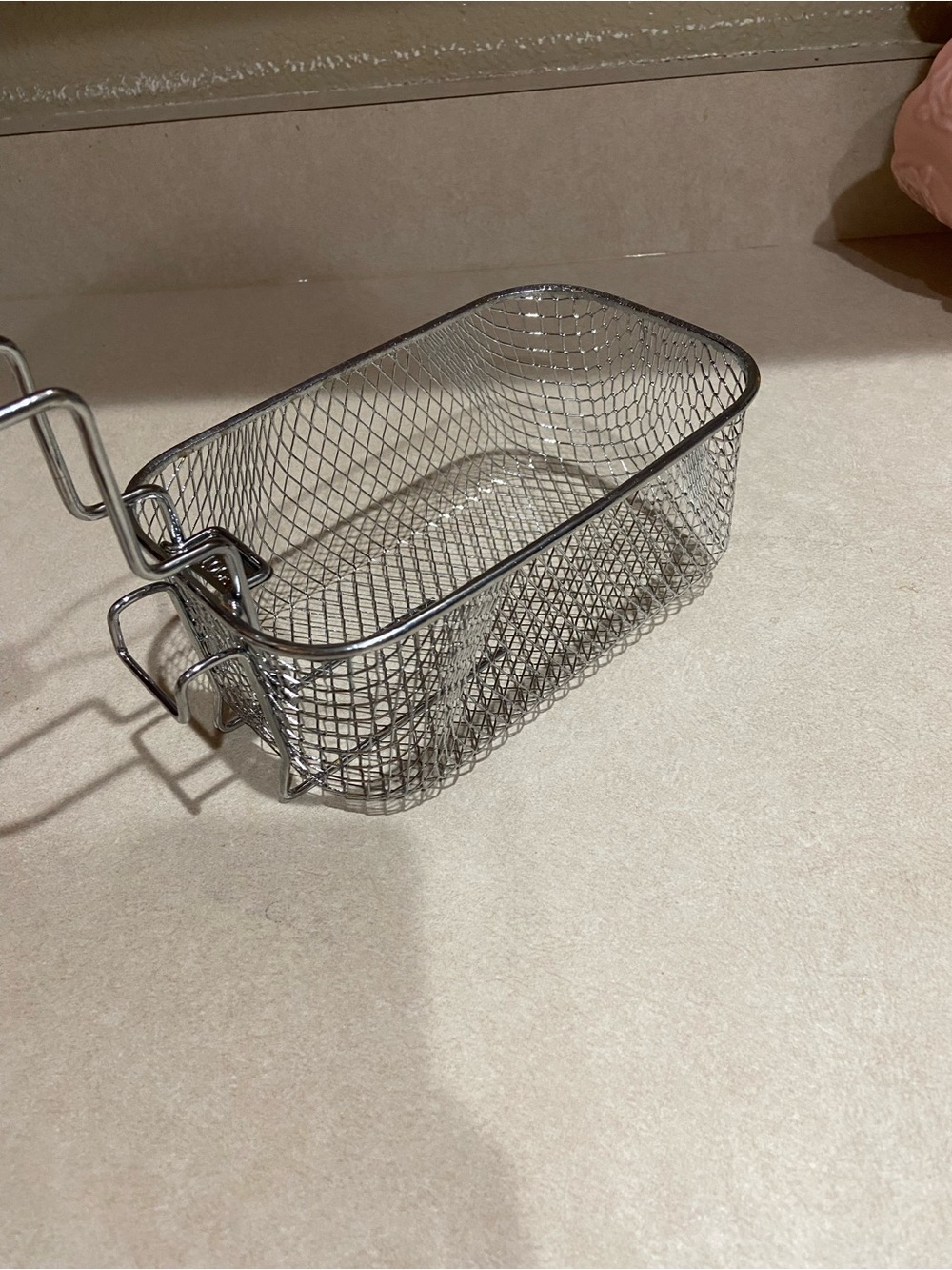 Chrome Wire Mesh Fry Basket - Multipurpose Kitchen Accessory